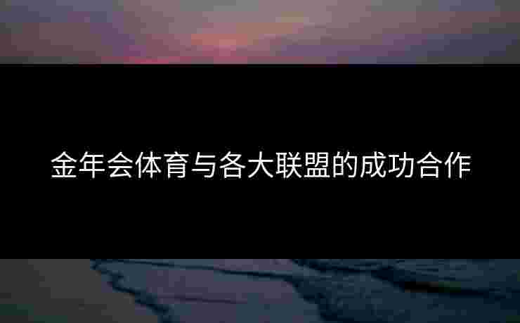 金年会体育与各大联盟的成功合作