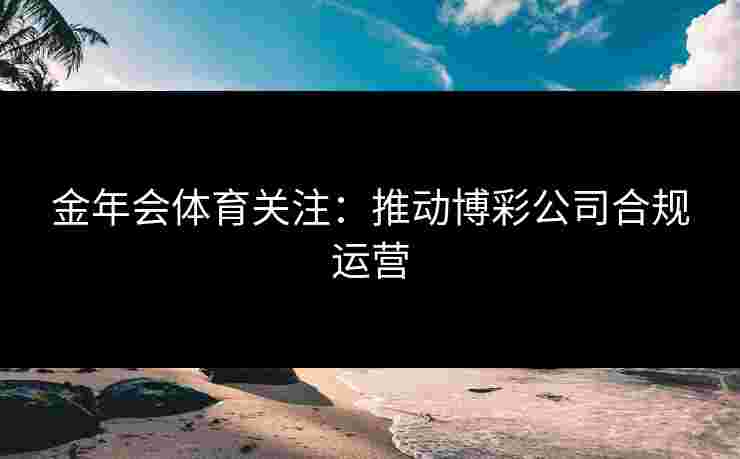 金年会体育关注：推动博彩公司合规运营